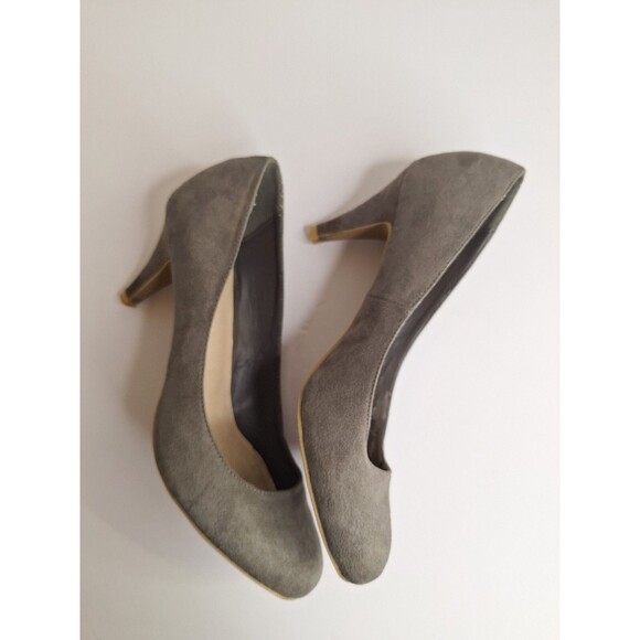 Olsenboye Round Toe Gray Pumps Heels Sz 9M Office Siren Career Mob Wife Work Y2K - Picture 9 of 10